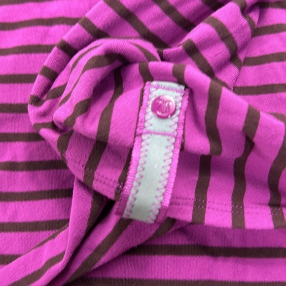 Lululemon Vinyasa Scarf Deenie Stripe Regal Plum Bordeaux Drama - Picture 2 of 5